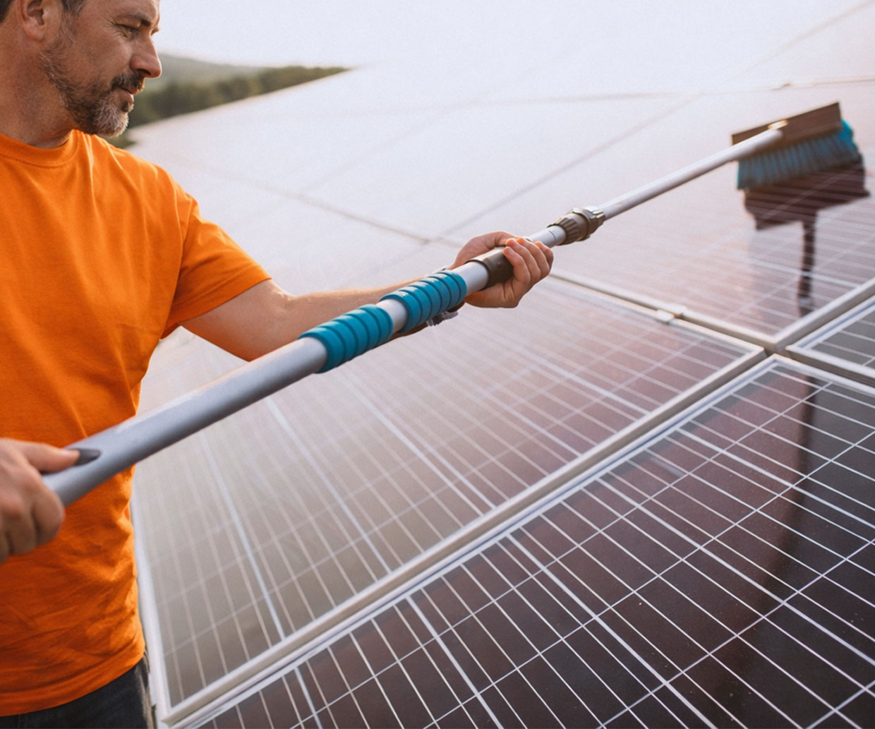 Limpieza de placas solares